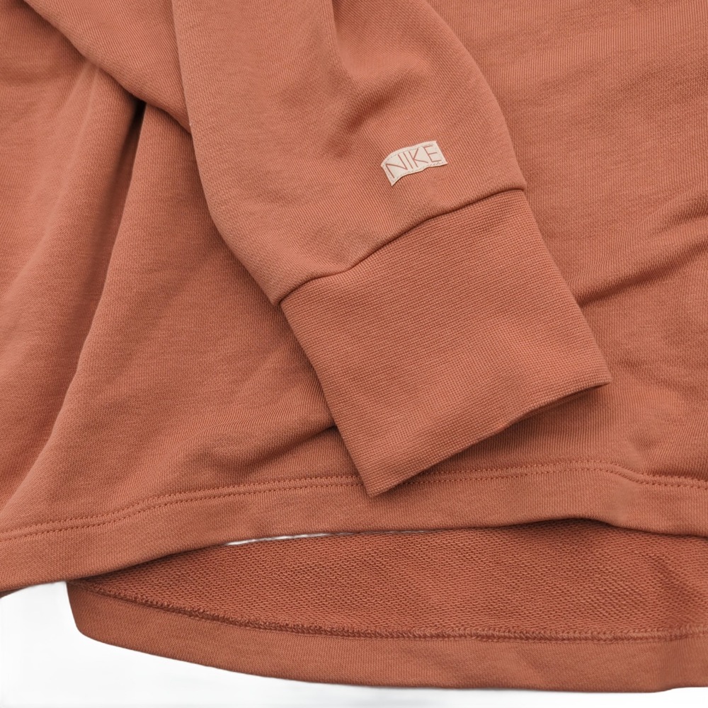 Nike Sportswear French Terry Snap Front Cardigan Sweatshirt Rust Orange XL - Picture 3 of 7